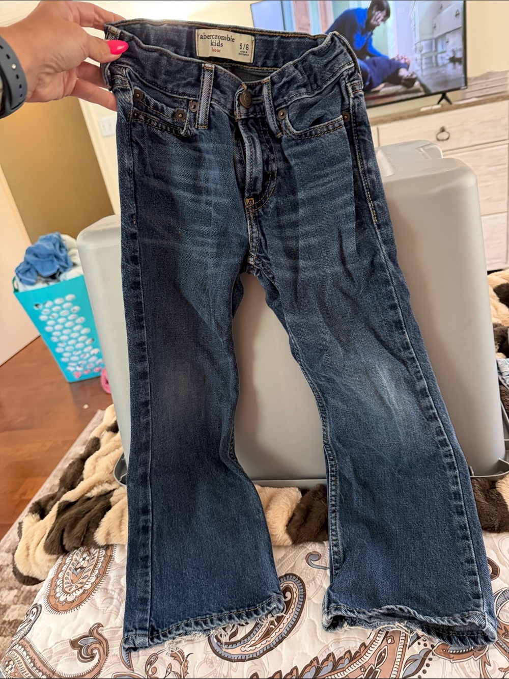Abercrombie Kids Boys Blue Bootcut Jeans - 5/6